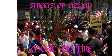 A crowd of people gathered around a parade float.