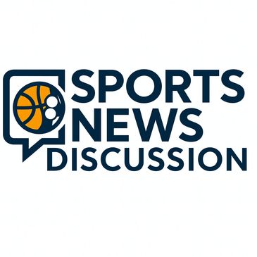 Logo for Sports News Discussion featuring a basketball and speech bubble.