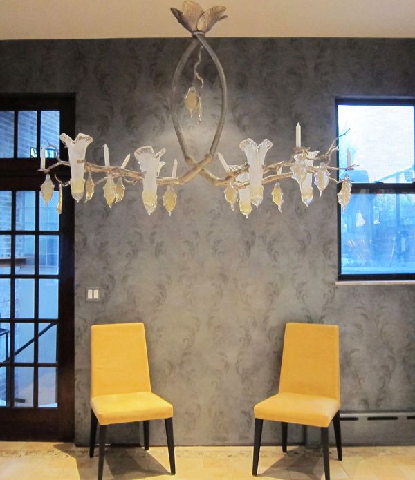 metallic plaster, stencil
