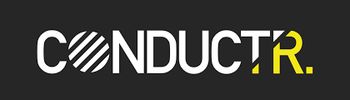 Logo of CONDUCTR with a modern design on a black background.