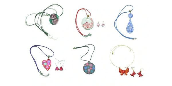 Sample set of necklaces including matching earrings