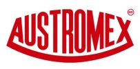 AUSTROMEX logo in bold red text with a curved underline.