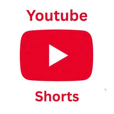 YouTube Shorts logo with red play button and text.