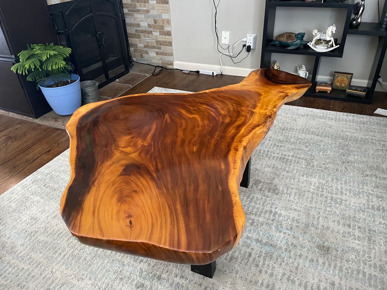 Custom Monkey Pod Coffee Table