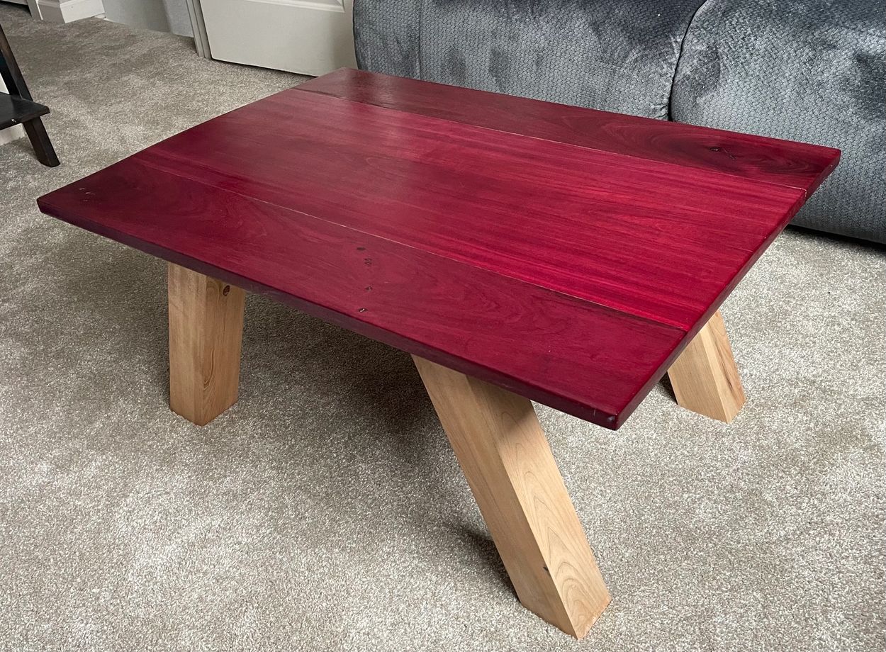 Custom Purpleheart Coffee Table