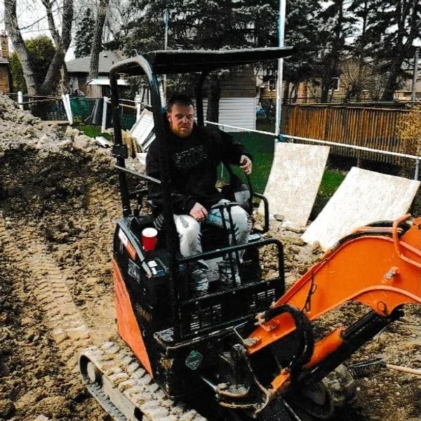 Patrick working of water proofing a foundation