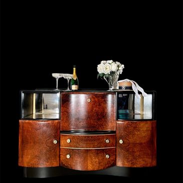 A beautiful Beautility cocktail cabinet, Mid Century Design, Art Deco style. 