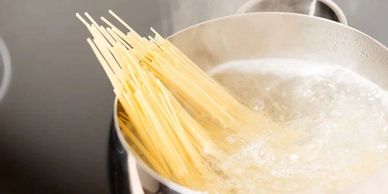BOILING WATER IN A PAN