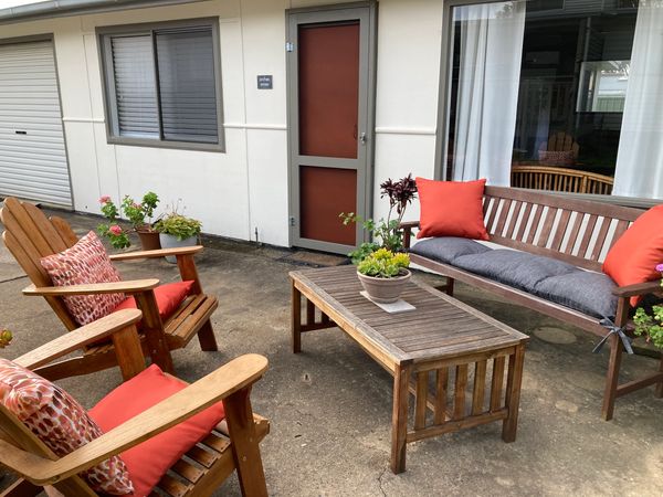 Patio between main house and annex.