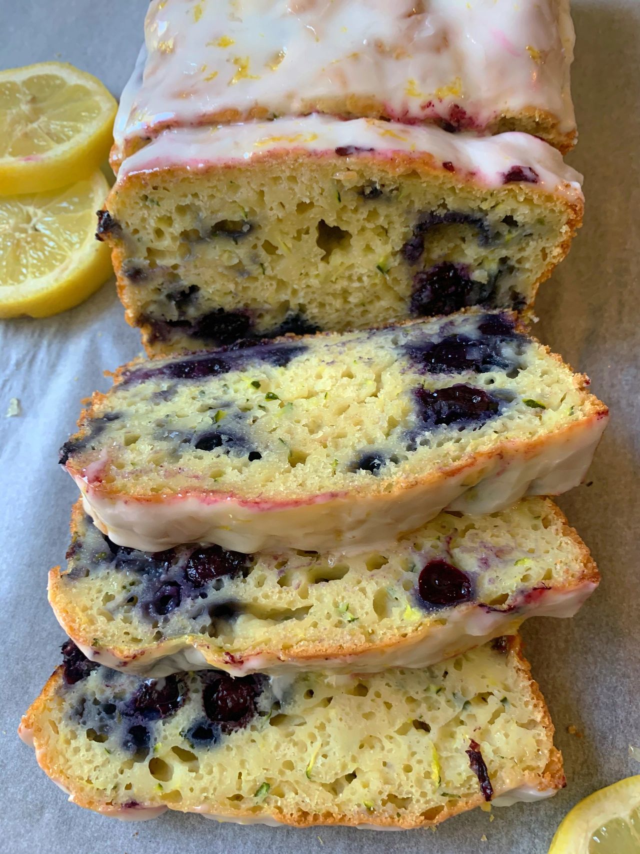 Lemon Zucchini Blueberry Bread