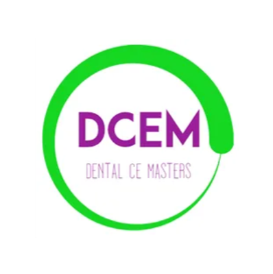 Logo for Dental CE Masters with green circular design.