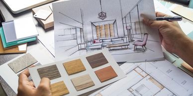 interior design swatches for turnkey projects