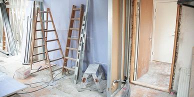 home renovation underway