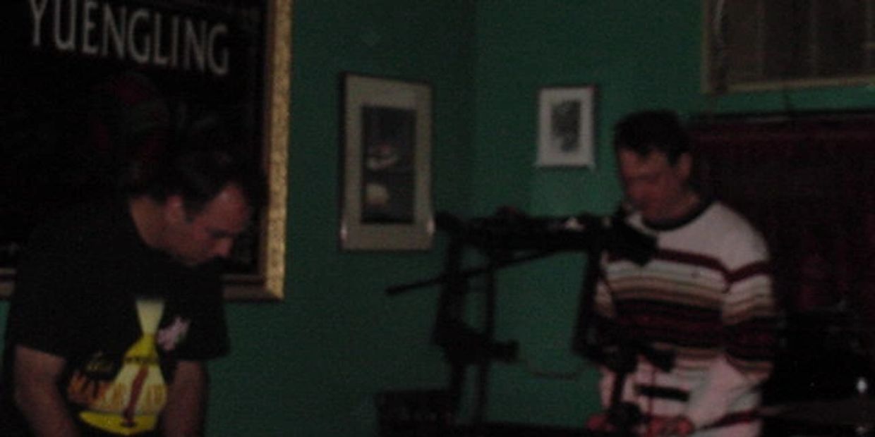 My friend Carl Goodhines and Me playing my tune, Communication Nation, at the Devereux!