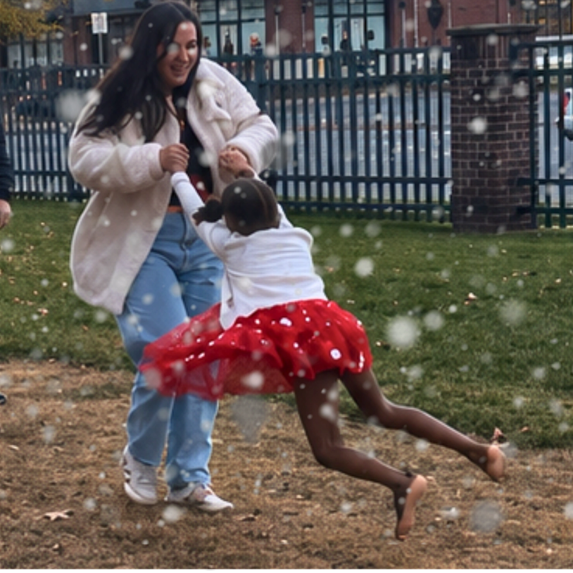Luxury faux snowfall in Fort Mill