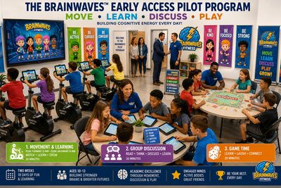 Kids actively engaged in educational activities using tablets and board games.