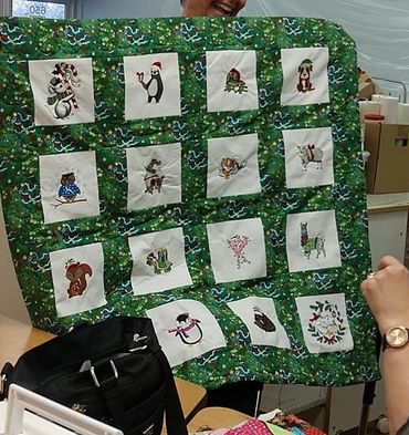 Christmas critters quilt.
