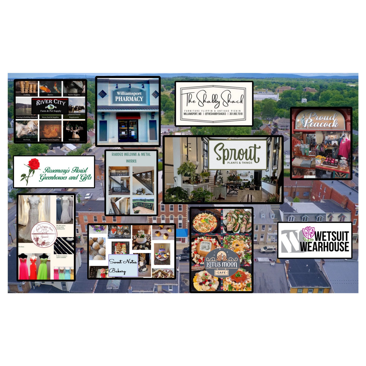 Come see all the wonderful locally owned shops and places to eat along our main streets. 