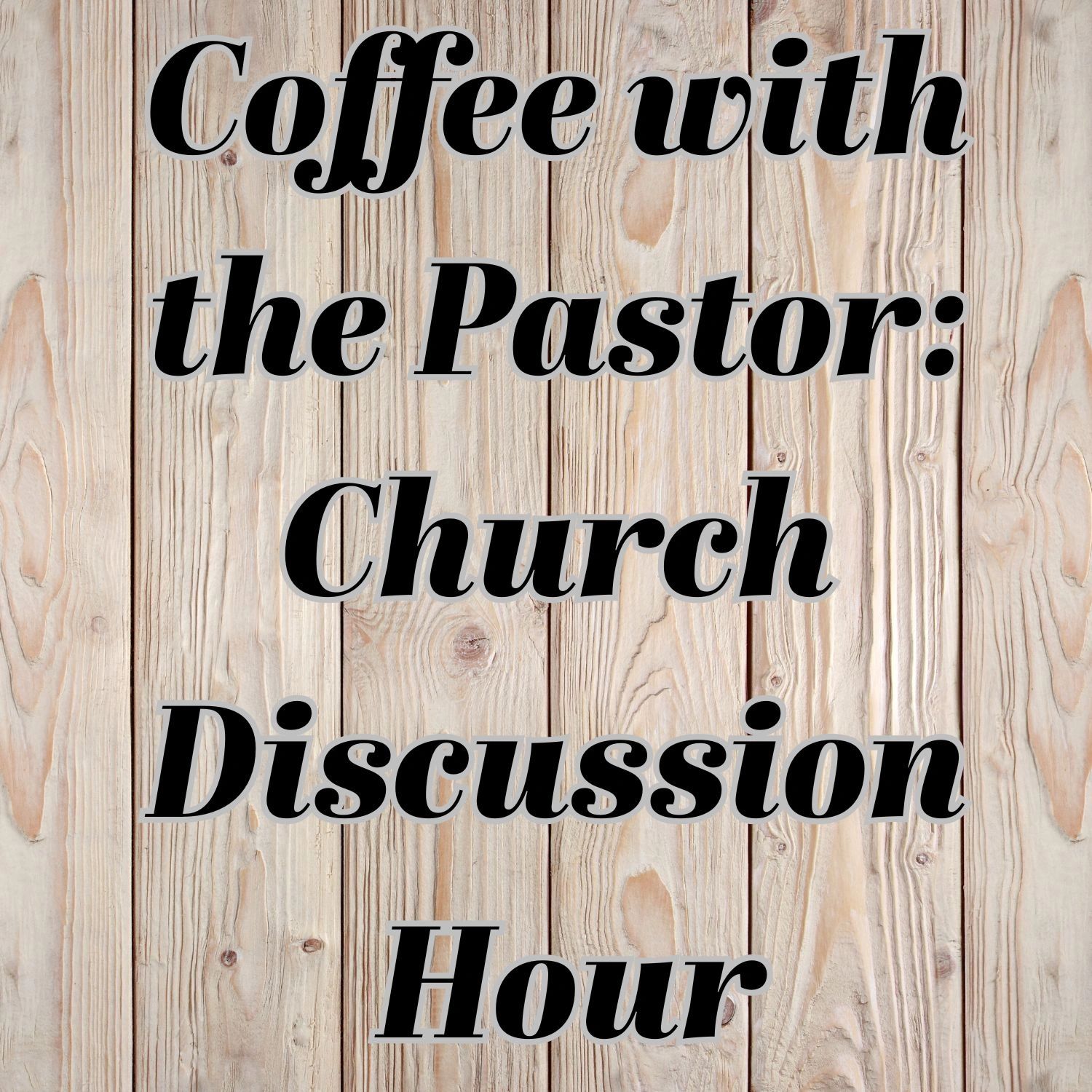 Discussion hour with the pastor at church over coffee.