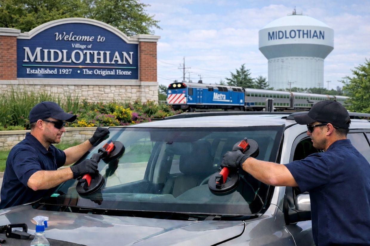 Windshield replacement in Midlothian, Illinois