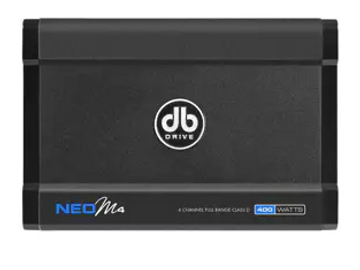 DB Drive (NEO-M4) Mini Marine Amplifier (4 x 50W Rated - Class D 4-Channel)

