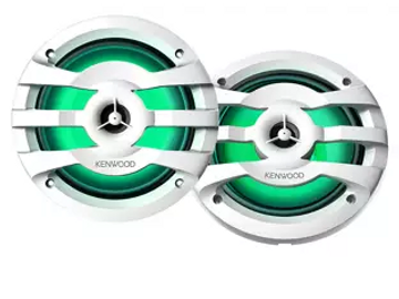 Kenwood KFC-1673MRWL Marine / Powersports RGB Speakers (6.5" - 75W RMS - White - Pair)
