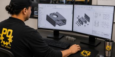 Persona trabajando en diseño 3D en computadora.