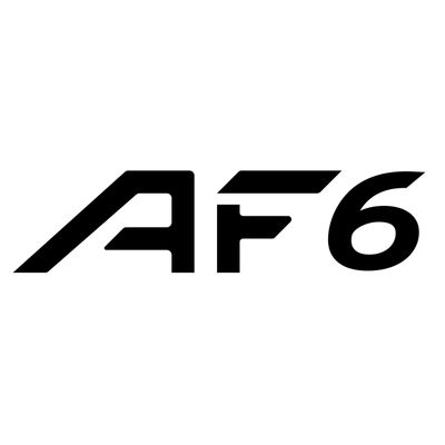 Stylized black text logo displaying 'AF6' on a white background.