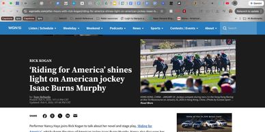 Performer Nancy Hays joins Rick Kogan to talk about her novel and stage play, ‘Riding for America’,