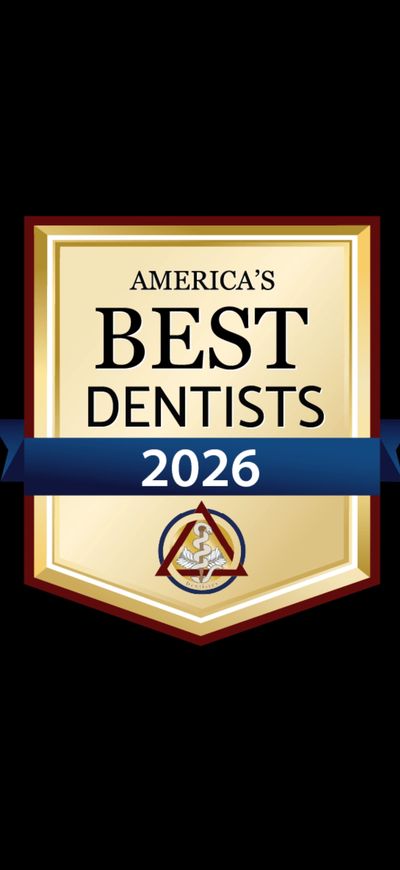 America's Best Dentists 2026 award plaque.
