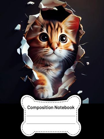 ginger cat kitten composition notebook the reading squirrel