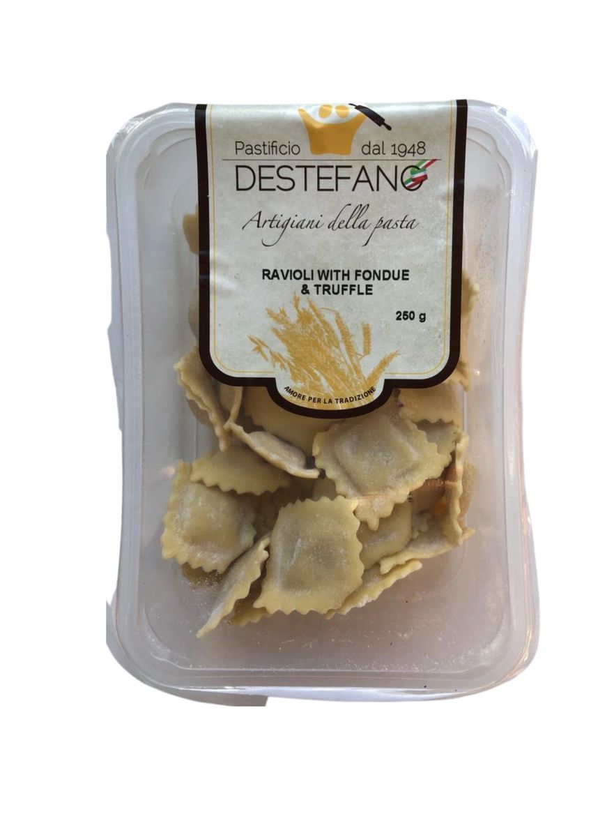 Ravioli Fondue e Tartufo - Ravioli Pasta with melted cheese and Truffle -  DESTEFANO - 250gr