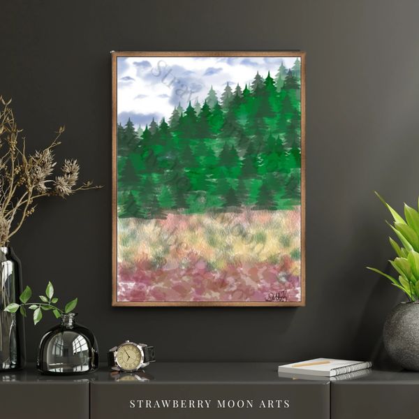  October by Stephanie Anderson  fall scene, impressionistic, canvas art