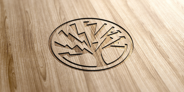 Lightning Oak logo wood