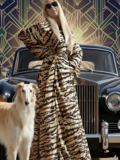 Tiger Print wrap dress
Exclusive to Du House of Fashiin