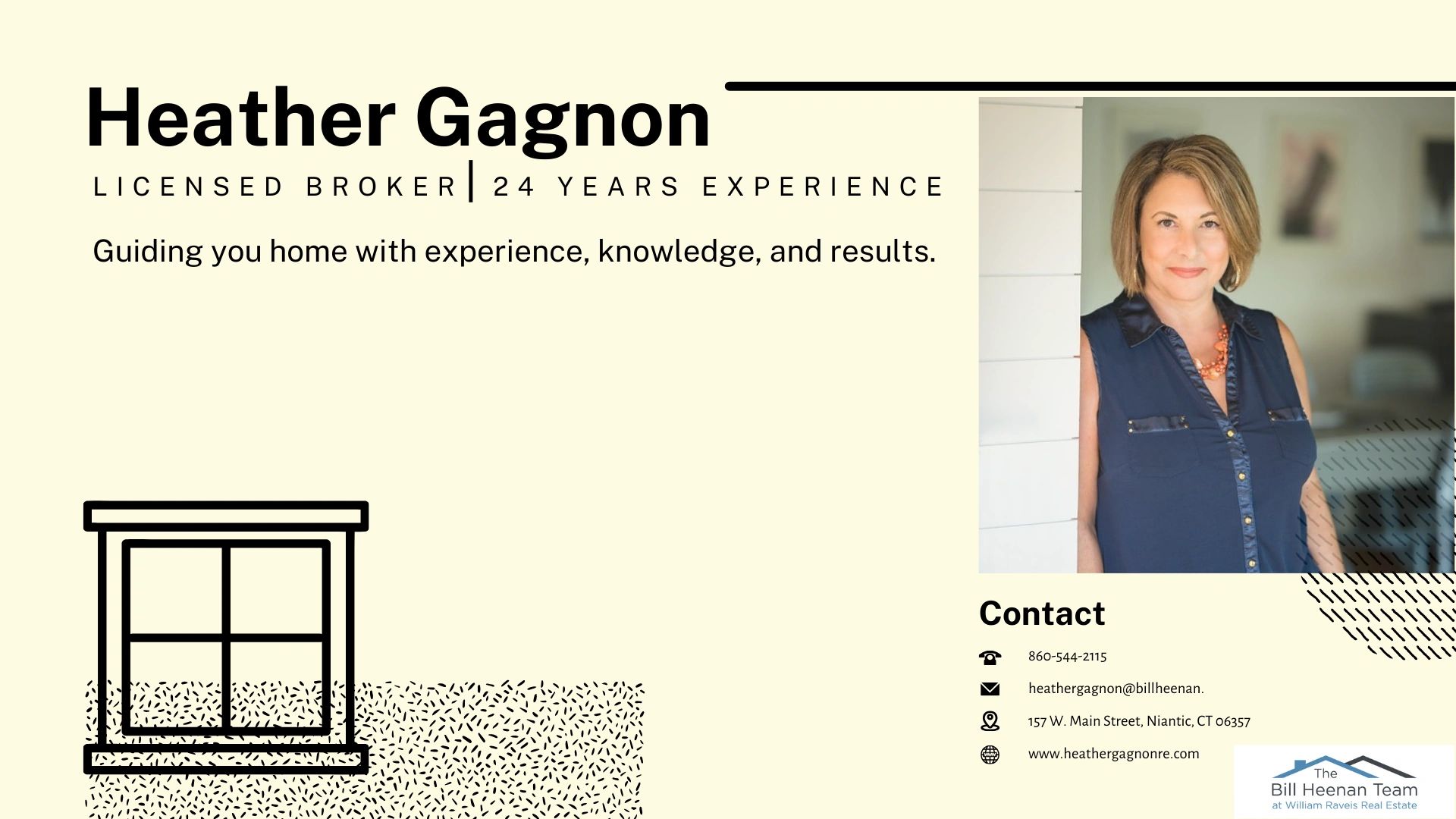 Real estate broker Heather Gagnon with 24 years experience offering expert home guidance.