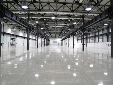 Empty room of modern factory