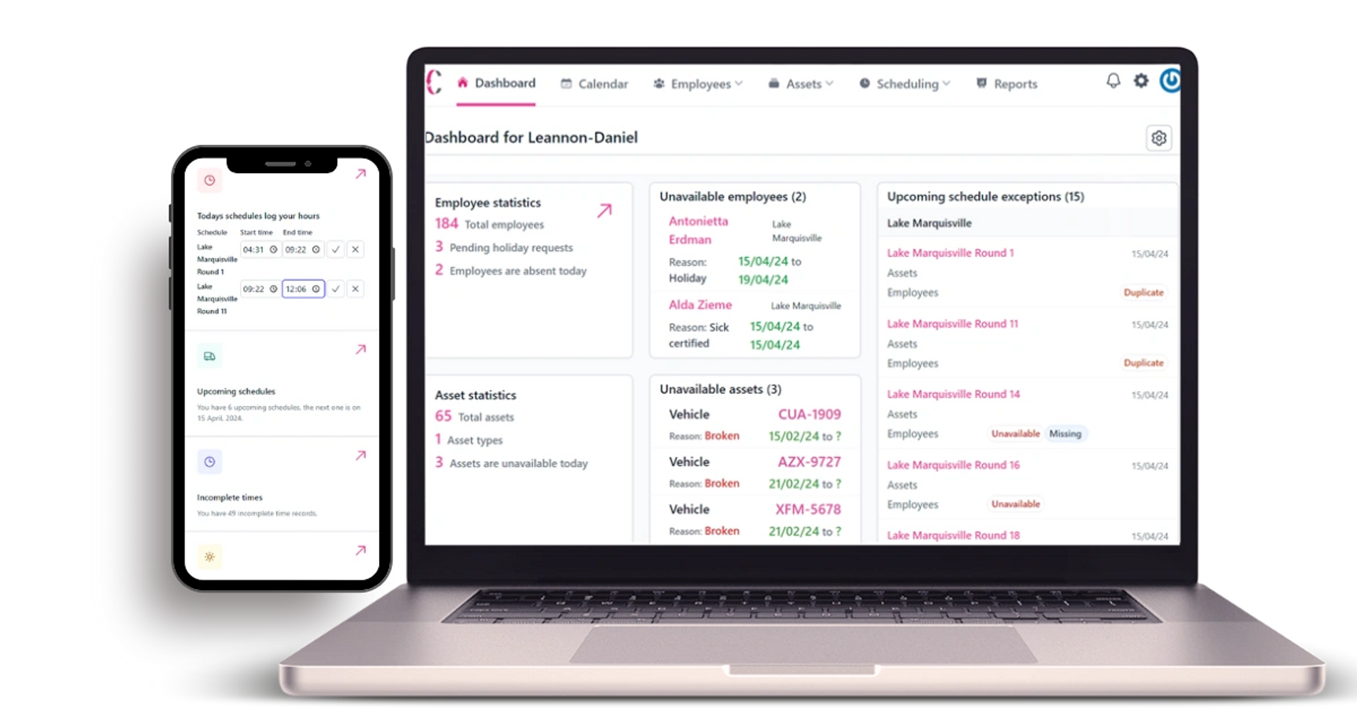 Planex360 dashboard: Streamlined scheduling for efficiency.