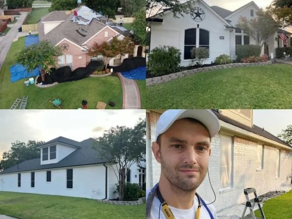 Exterior painting project completed by Daltonn’s Painting and Handyman Services in Rockwall, TX.