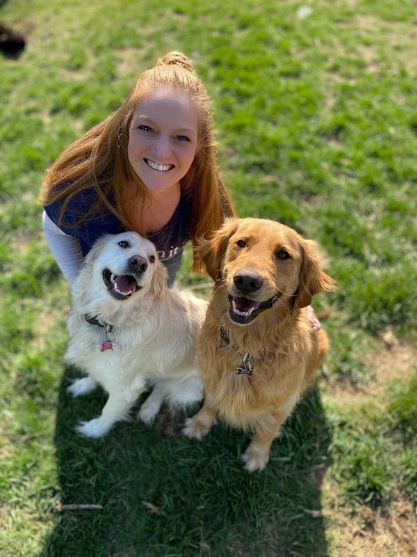 Owner and her dogs