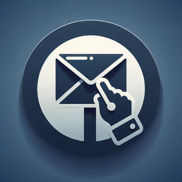 finger icon pointing to envelope icon