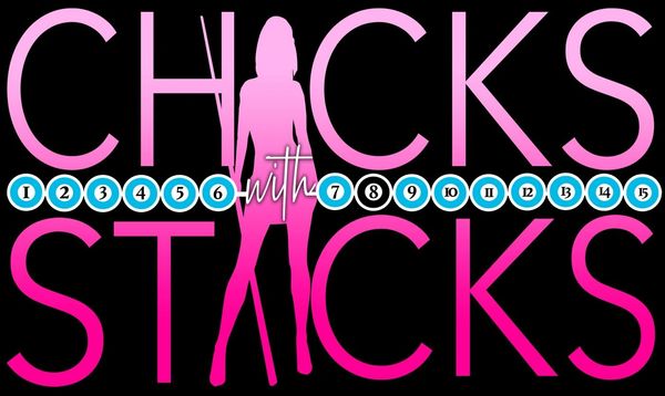 Logo for Chicks with Stacks poker podcast.