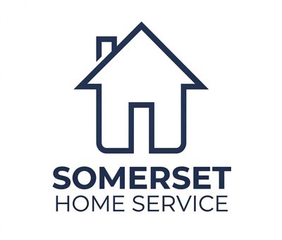 Minimalist house logo with Somerset Home Service text below.