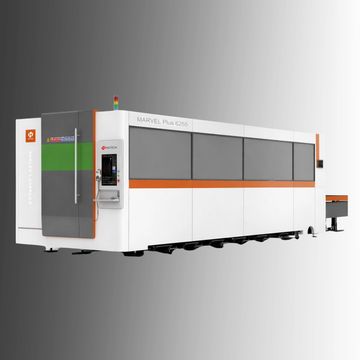 Modern industrial laser cutting machine.