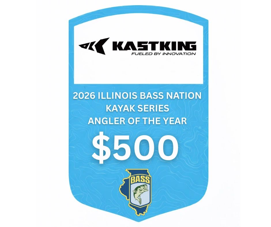 2026 Illinois Bass Nation Kayak Series Angler of the Year $500 prize.