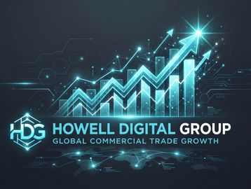 Howell Digital Group logo with rising graph.