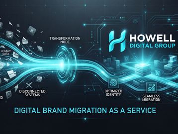 Digital brand migration process illustration by Howell Digital Group.