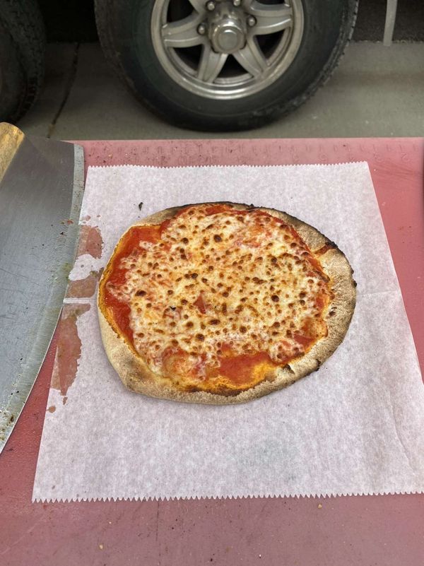 Cheese pizza close-up