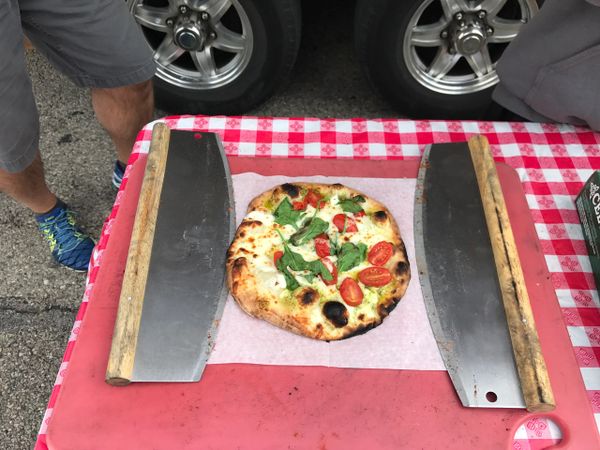 Wood-fired pizza