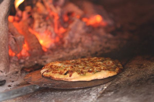 Delicious wood-fired pizza